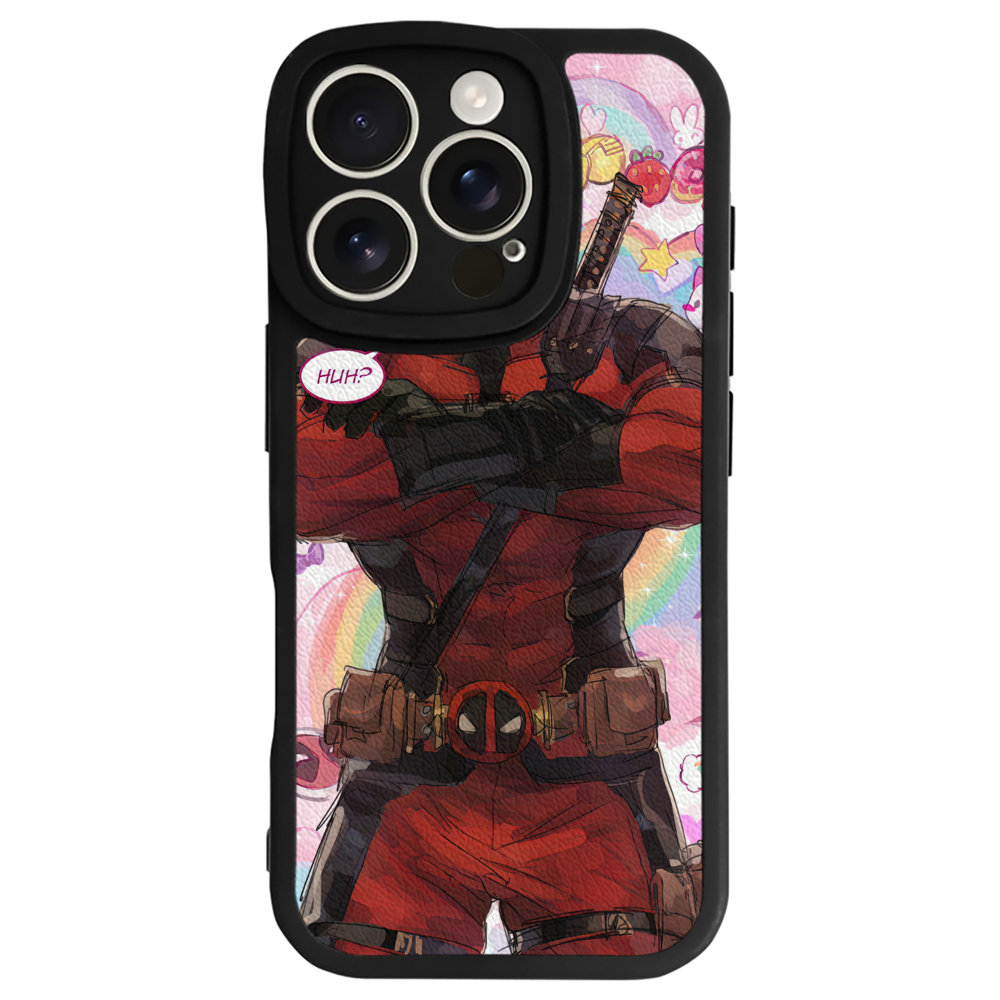 （画像用） Deadpool デッドプール 【iPhone 16シリーズ対応】シリコンスマホケース（レザー調） 材質：シリコン